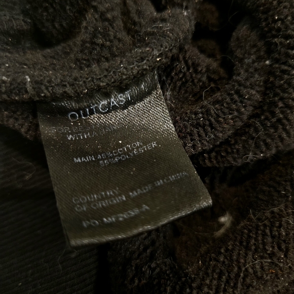 OUTCAST NYA CROPPED HOODIE AND PANTS WASHED BLACK XS/S - Picture 10 of 10